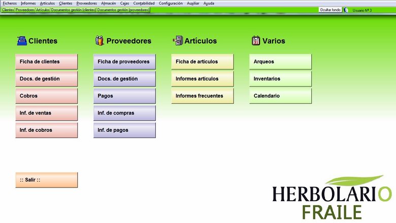 sistema para para herbolarios